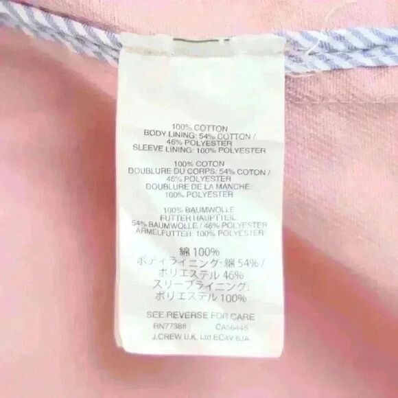 J.Crew Baby Pink Heavyweight Twill Pea Coat – Size 4 - Picture 7 of 7